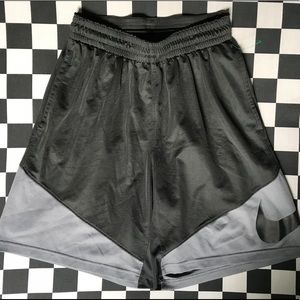 Nike dri fit athletic big swoosh logo shorts